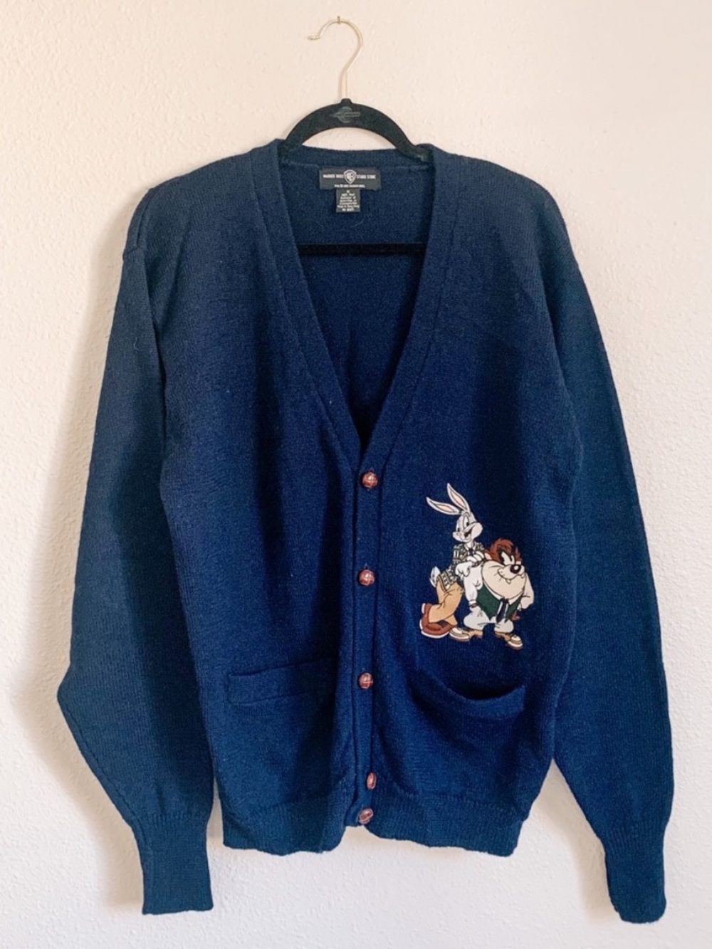 Vintage looney tunes cardigan in blue